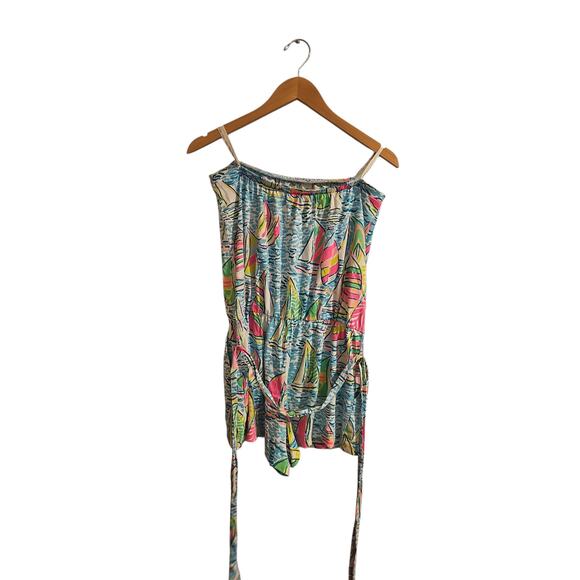 Lilly Pulitzer Strapless Ritz Romper You Gotta Regatta Sailboat sz large - Picture 4 of 8